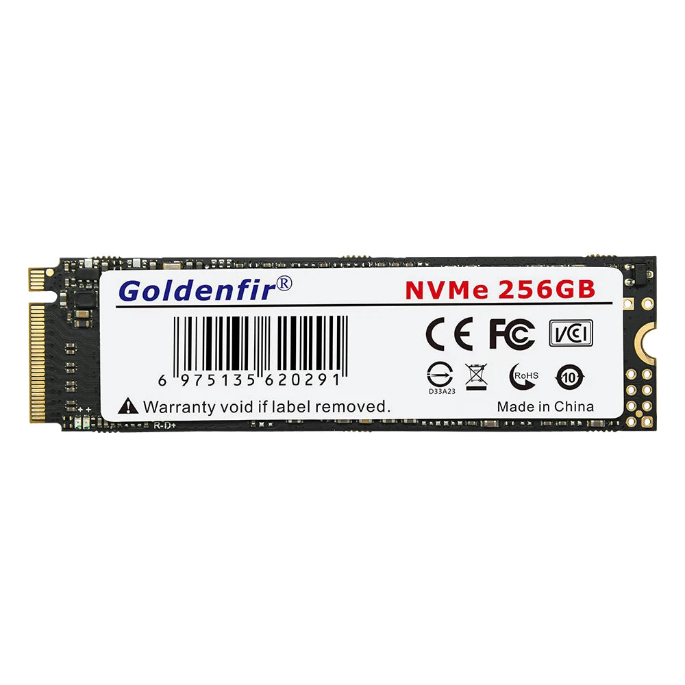 M2 SSD NVMe 256GB Goldenfir M.2 PCIe 128GB 120GB 512GB 1T Solid State Disk 2280 Internal Hard Drive for Laptop Desktop TLC/QLC
