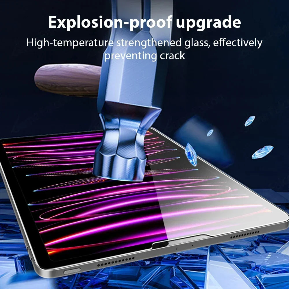 3PCS Tempered Glass For Ipad Pro 13 12.9 11 6th M4 M2 2024 Air 5 4 3 2 1 9 9th 10 10th Gen Mini 6 10.9 10.2 9.7 Screen Protector