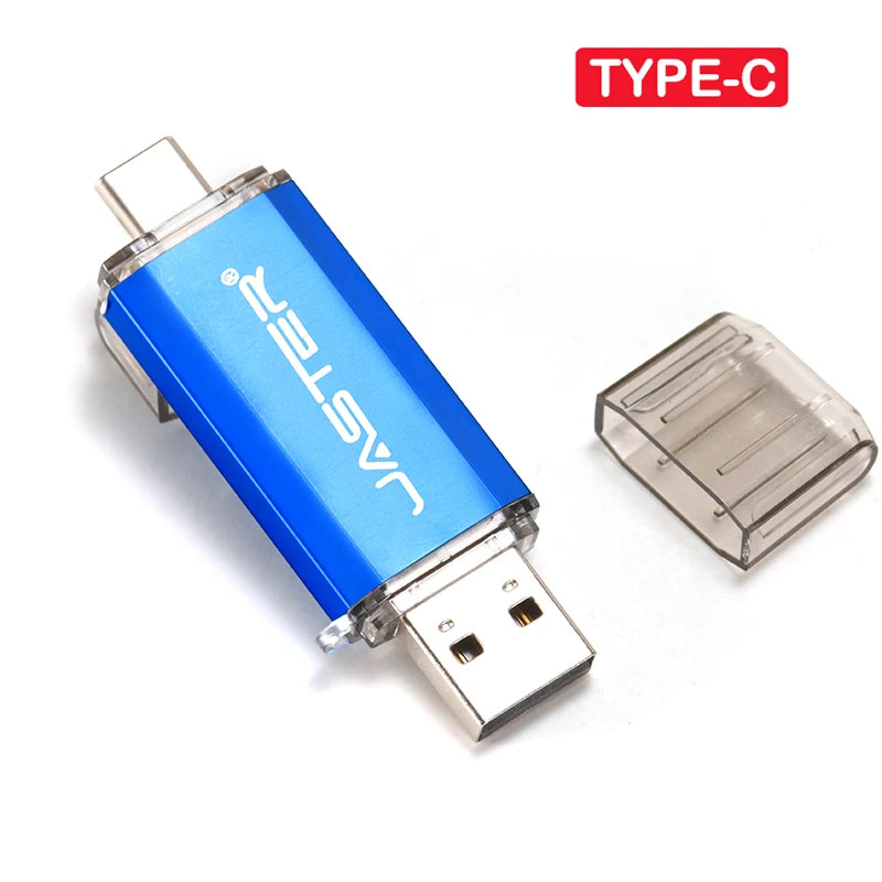 JASTER USB Flash Drive OTG Type C 2 IN 1 USB 2.0 Micro USB Pen Drive 128GB 64GB 32GB 16GB 32GB 8GB 4GB 128M Pendrive Flash Drive