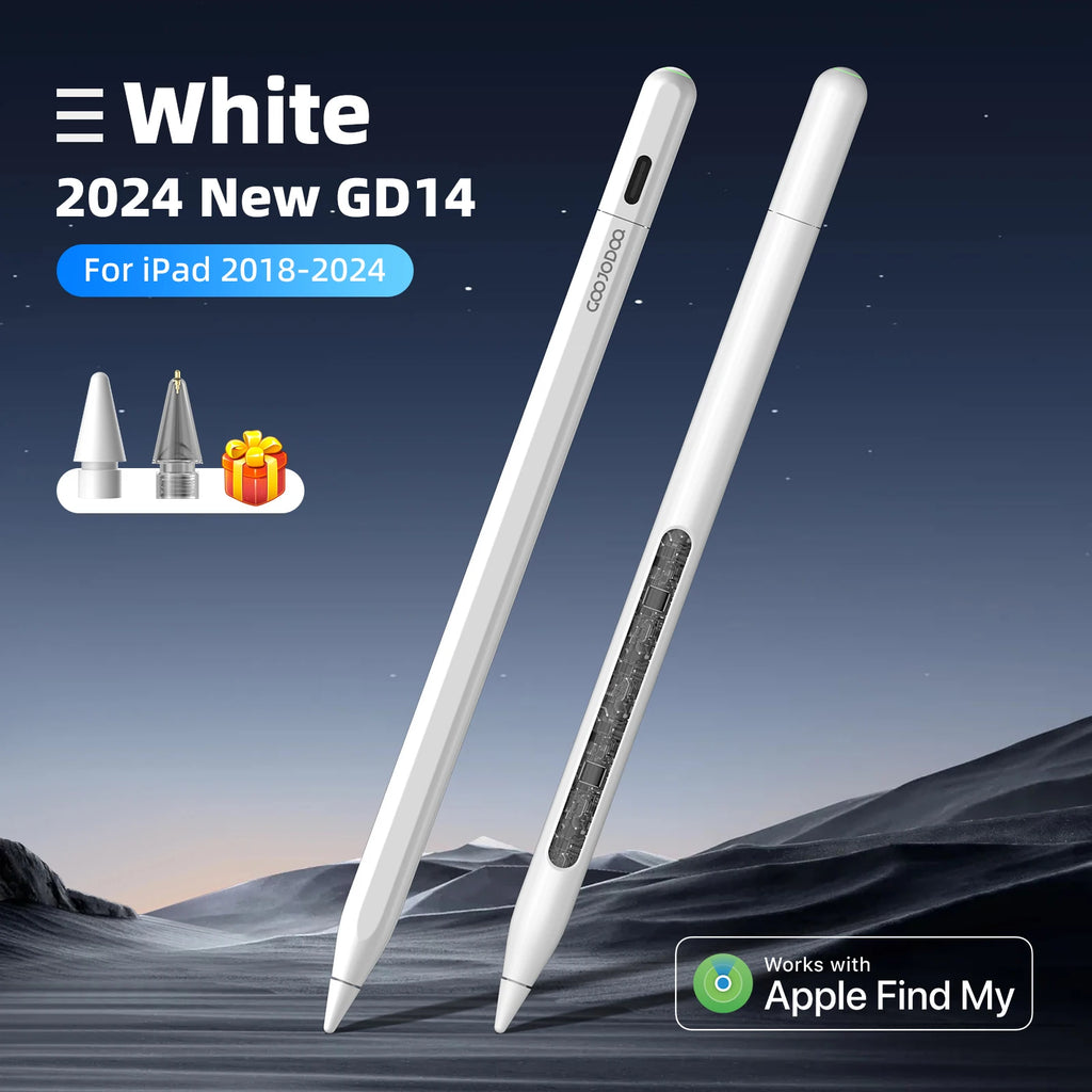 For Apple Pencil 2 with Apple Find My in App iPad Pencil for iPad Air 6 Pro 13' 2024 Air5 4 iPad Pro 11 12.9 with Palm Rejection