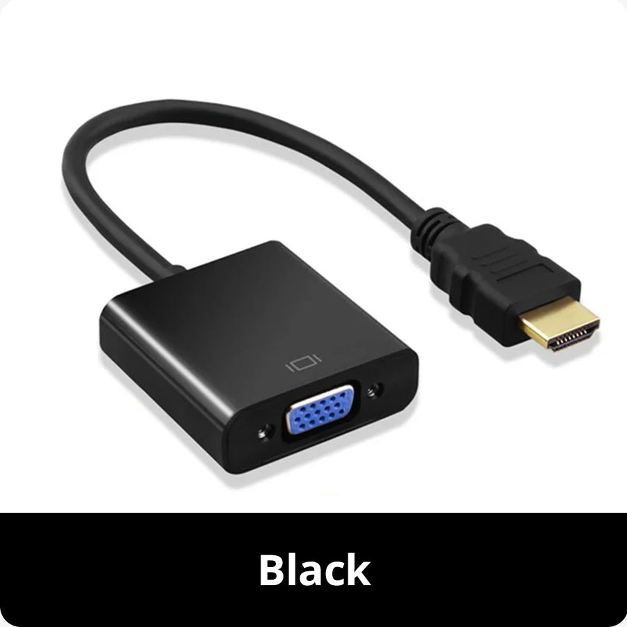 HD 1080P HDMI To VGA Cable Converter With Audio Power Supply HDMI Male To VGA Female Converter Adapter for Tablet Laptop PC TV