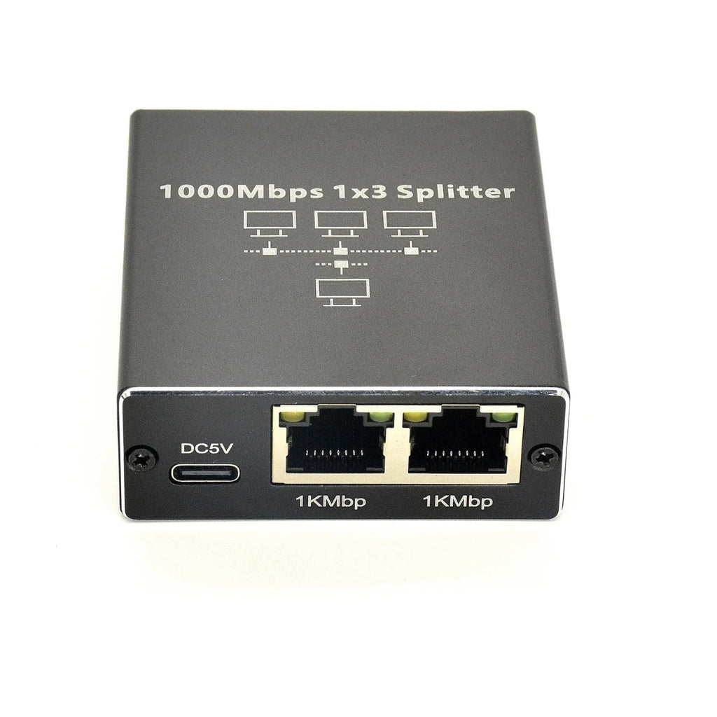 Extender Plug Extension Network Splitter 1000Mbps Hub 1 to 2 RJ45 Adapter Gigabit Converter Internet Ethernet 8P8C Set-Top