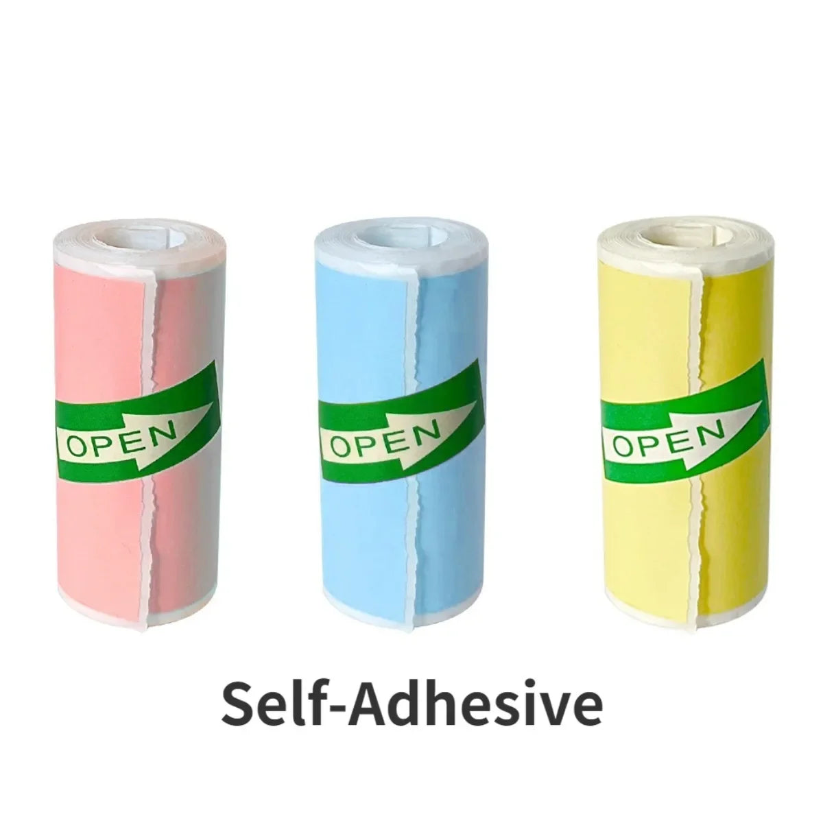 Mini Printer Sticker Paper, Thermal Paper Rolls For T02/M02 and Mini Printer, Smooth Color Self-Adhesive Paper 25X57mm Paperang