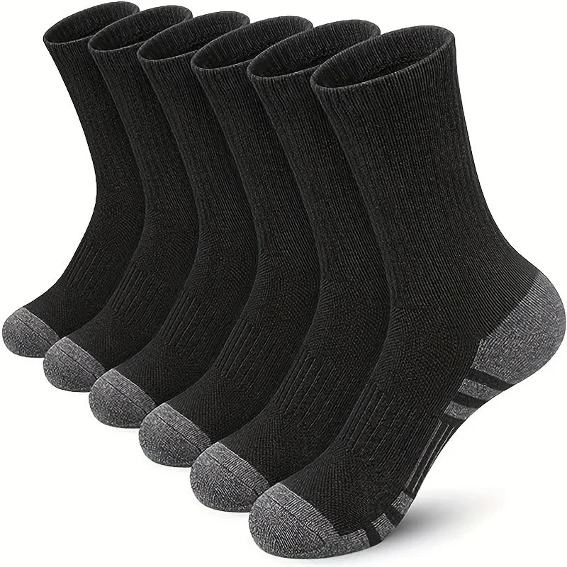 5Pairs/Lot Men's Socks Mid-tube Socks Absorb Sweat Running Professional Sports Socks Breathable Outdoor Basketball Riding Socks
