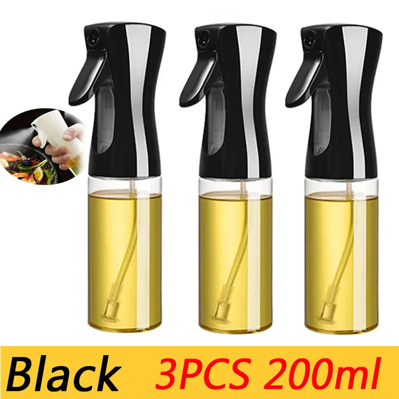 200/300/500ml Oil Spray Bottle BBQ Cooking Olive Oil Sprayer Plastic Baking Oil Spray Empty Bottle Vinegar Bottle Or  Oil brush
