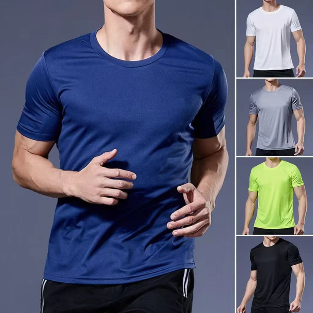 Running Shirts Soccer Shirts Men's Jersey Sportswear Mens Jogging T-Shirts Quick Dry Compression Sport T-Shirt Fitness Gym