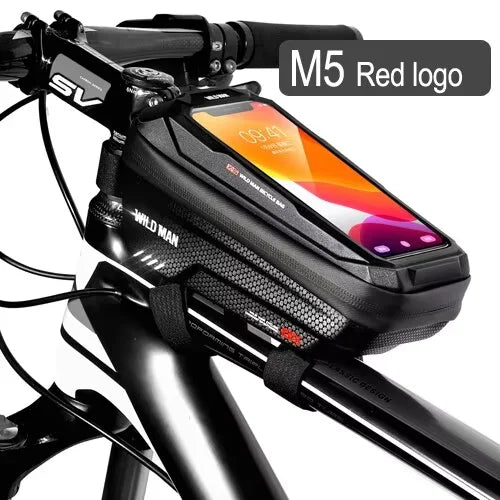 NEWBOLER Bicycle Bag Cycling Top Front Tube Frame Bag Waterproof 6.5 Inches Phone Case Storage Touch Screen MTB Road Bike Bag