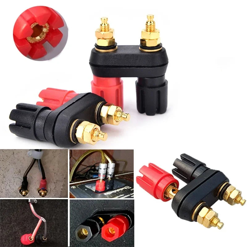 1 pcs Speaker banana plug BINDING POST terminal connector banana socket Dual Female Banana Plug for Speaker Amplifier