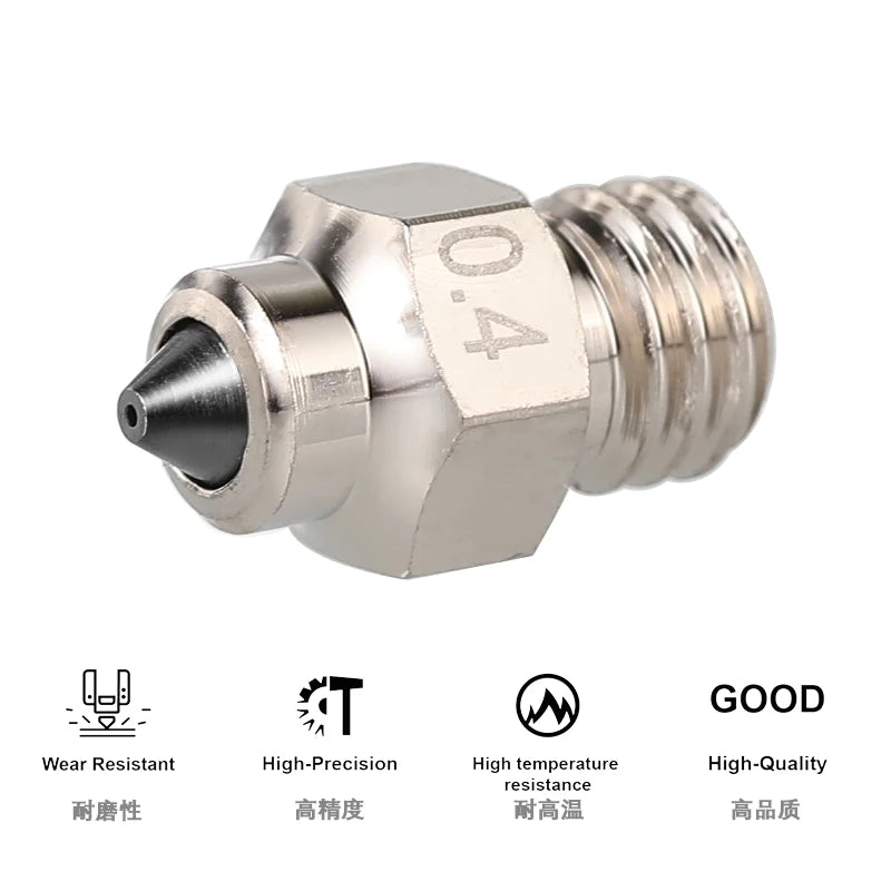 Mellow DLC HC Nozzle Hardened Steel & Copper Wear Resistant Bimetal For V6 / Volcano / Mk8 Hotend Neptune4 K1 Nozzle 3D Printer