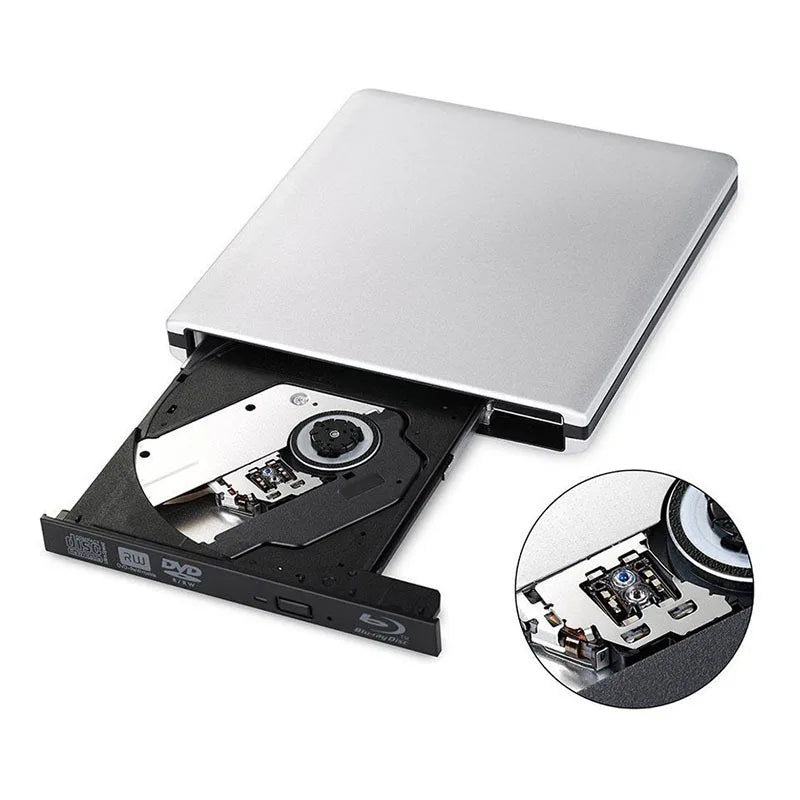 External USB3.0 Blu-Ray Reader Bluray Burner and Writer 3D BD-ROM Optical DVD Recorder BD-RE Bluray Play for Laptop/Desktop