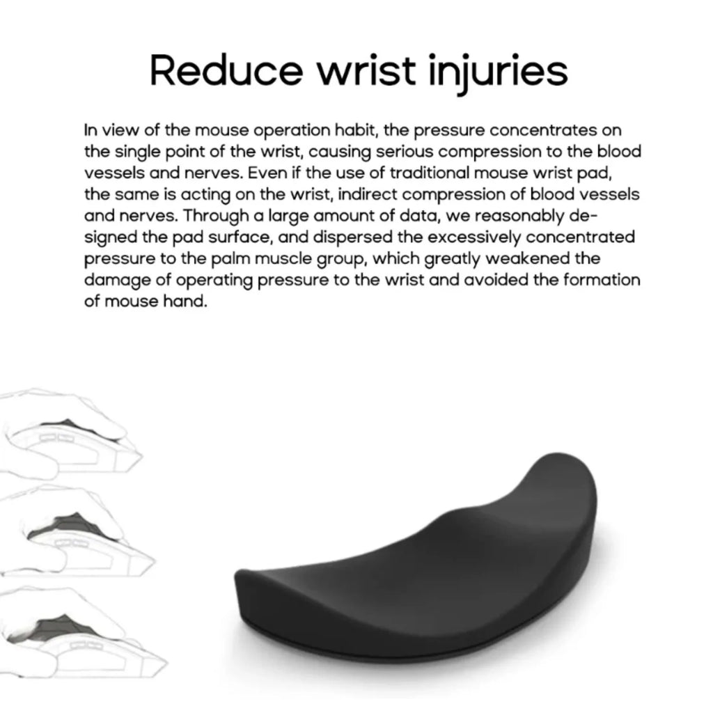 Mouse Wrist Rest Silicone Hand Cushion Soft Pad Palm Support Moves With Wrist Business Office Computer Game Durable Armrest
