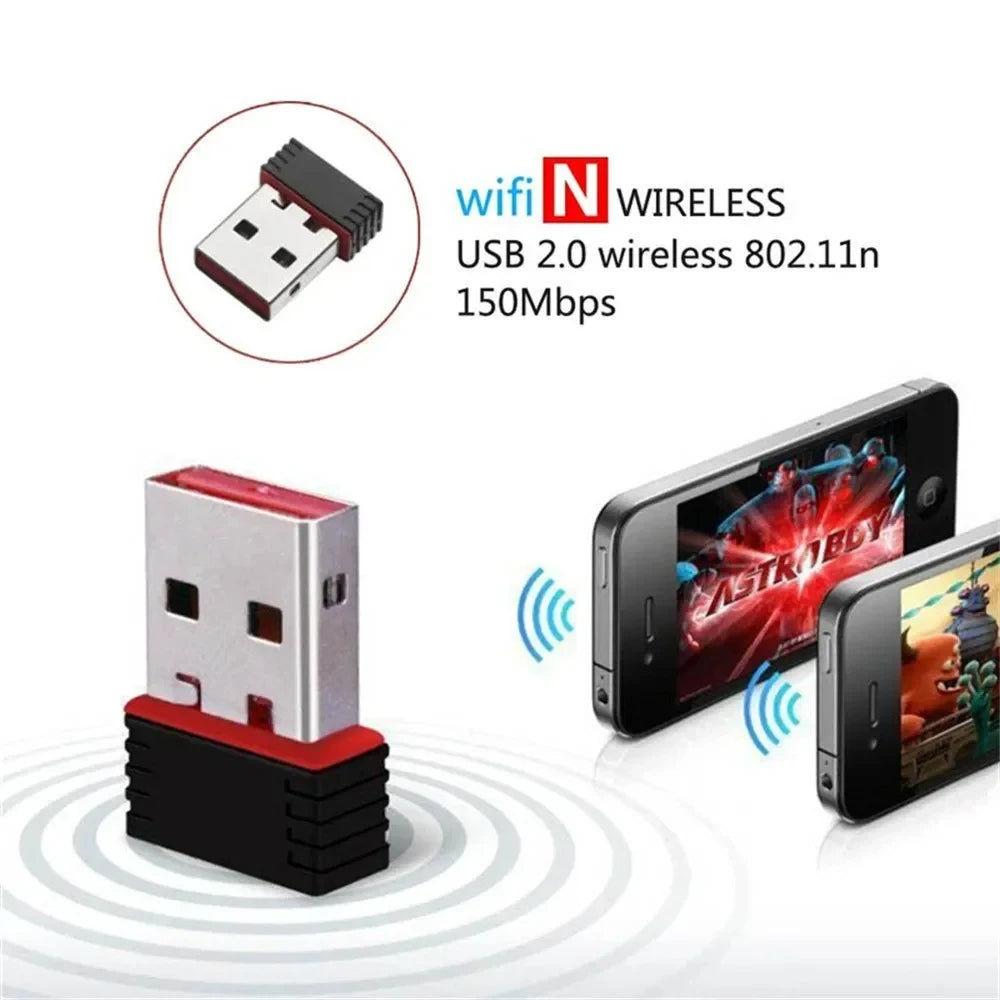150Mbps USB WiFi Adapter Wireless Network Card Adapter WiFi Dongle for Desktop Laptop PC Windows