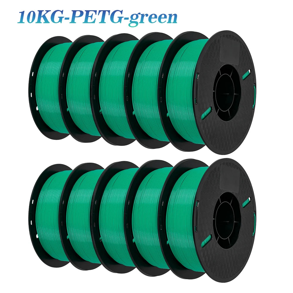 KINGROON 22LBS PETG or PLA filament 3D Printer Filament 10 Rolls 1KG 1.75MM Eco-Friendly Good Toughness Mix Color Free Shipping