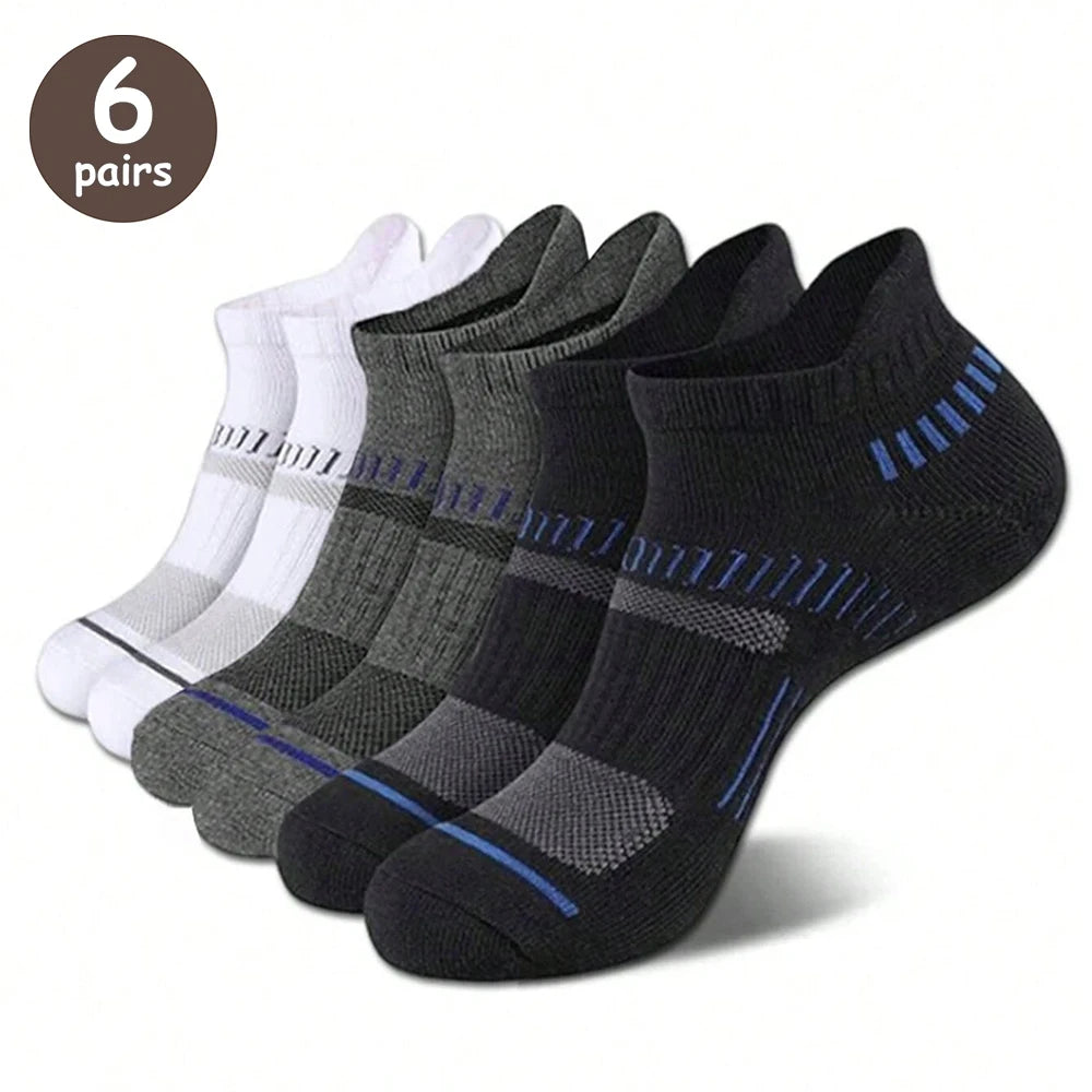 6/12 Pairs Colorful Men's Low Tub Socks Fashion Comfortable Autumn Classic Black Business Sock High-quality Men's Short Socks