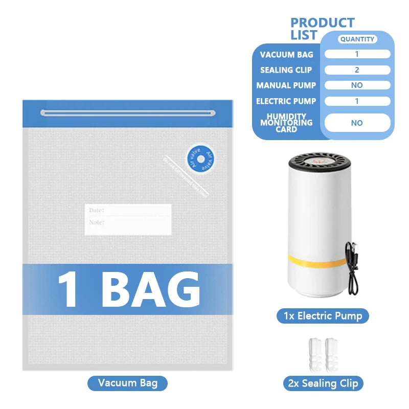 3D Printer Filament Vacuum Bag with USB Rechargeable Electric Air Pump, Vacuum Sealing for PLA ABS PETG Filament Storage