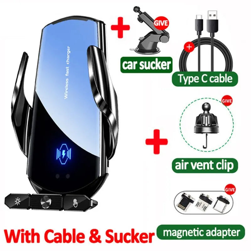 Car Wireless Charger Magnetic Fast Charging Station Air Vent Stand Car Phone Holder Mount For iPhone 16 15 14 13 12 Pro Samsung