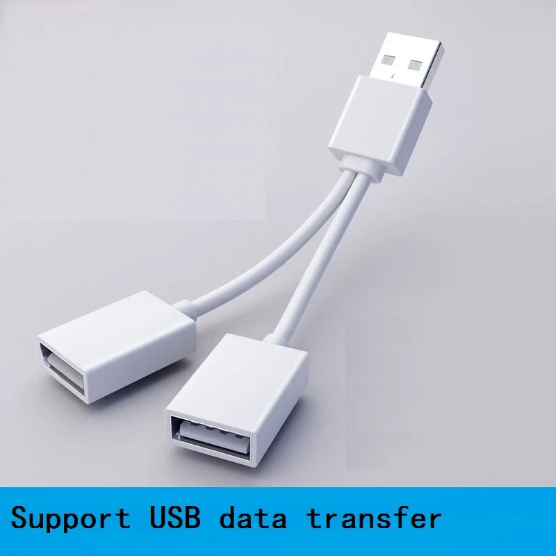 Car Mounted 1 to 2 USB Branching Multi-functional Adapter for Mobile Phones, Tablets, and Extended Multi Interface Hubs