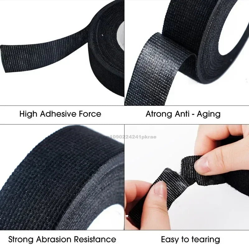 Sound Absorbing Tape Black Adhesive Electrical Soundproof Tape Electric Insulation Tape Automotive Fabric Cloth Tapes