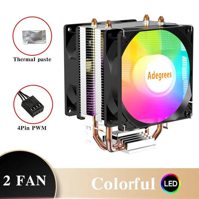CPU Air Cooler X79 X99 3Pin/4Pin PWM Processor Cooling Fan For Intel LGA 1366 1151 1155 1200 1700 2011 AMD AM3 AM4 AM5