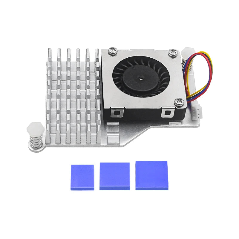 Raspberry Pi 5 Active Cooler Aluminum Heatsink PWM Speed Adjustable Fan Black Silver Blue Cooling Radiator for RPI 5 Pi5