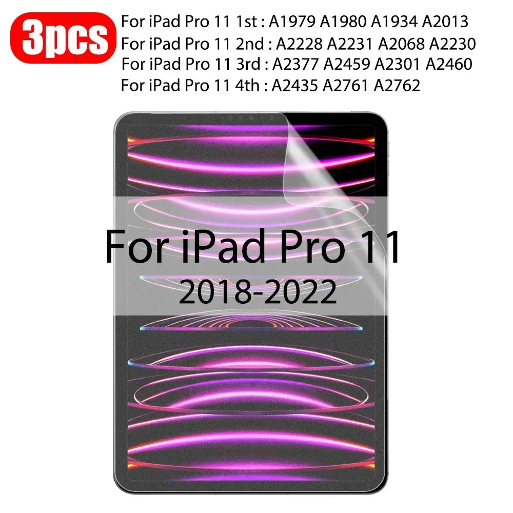 FASO 3Pcs Paper Feel Like Screen Protector For ipad Air 11 Pro 13 2024 10th 9th Generation 8 7 6 Air 5 4 Pro 11 12.9 10.5