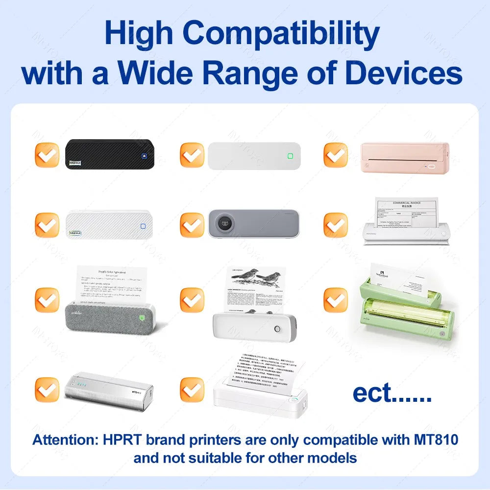 A4 Thermal Paper Thermal Printing Paper 210*30mm for A4 Wireless Bluetooth A40 Portable Printer Paper Rolls