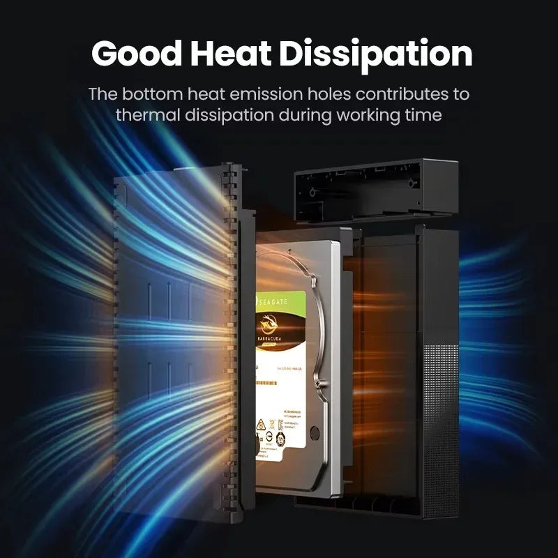 2.5/3.5 inch HDD Case USB3.0 Hard Drive Enclosure SATA to USB 3.0 External Hard Drive Reader 10TB Adapter for PC Laptop