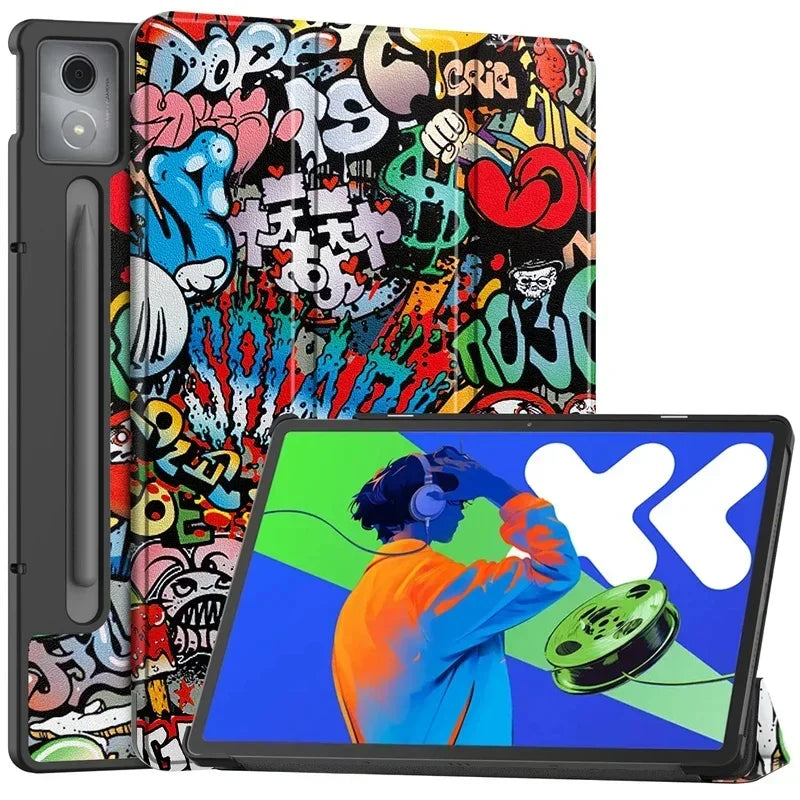 For Xiaoxin Pad Pro 12.7 2025 Tri-Folding Stand Smart Tablet Case for Lenovo XiaoxinPad Xiaoxin Pad Pro 12.7 2025 Cover funda