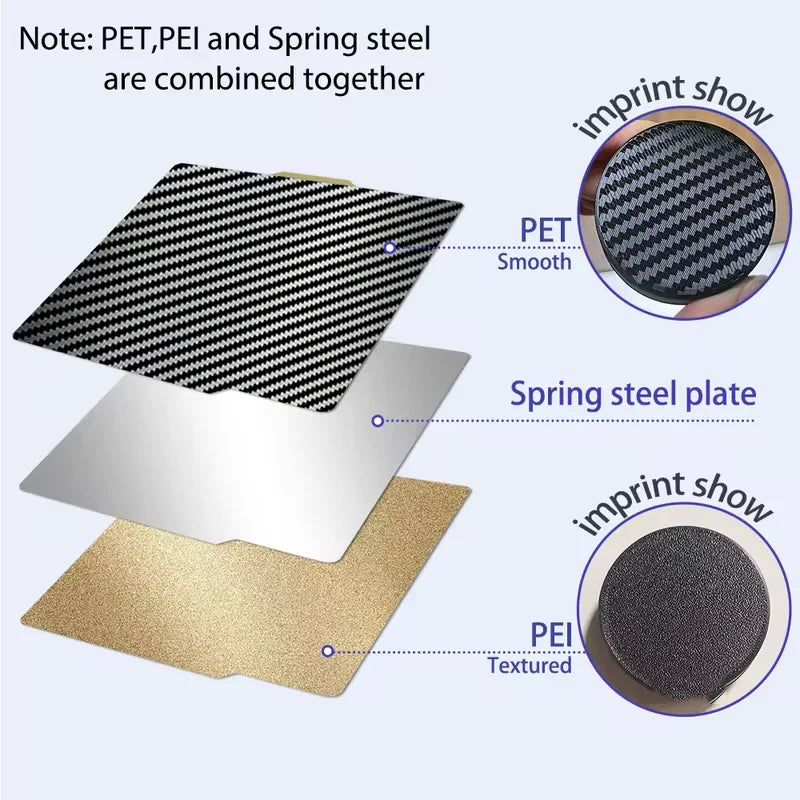 Bambu Lab Build Plate X1carbon PEI Plate smooth bamboo plate lab 257x257mm build plate A1 X1 For bambu lab P1S P1P smooth pei
