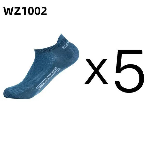 5Pairs High Quality Men Ankle Socks Breathable Cotton Sports Socks Mesh Casual Athletic Summer Thin Cut Short Sokken Size 38-45