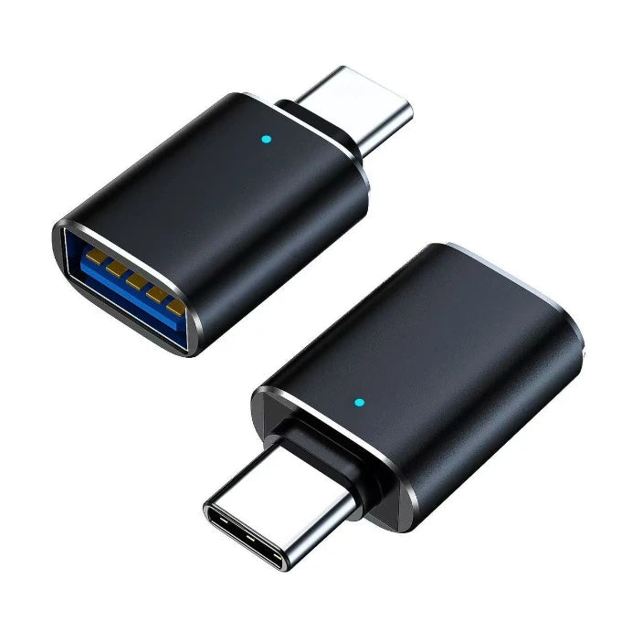 LED USB 3.0 To Type C Adapter OTG To USB C USB-A To Micro USB Type-C Female Connector For Samsung Xiaomi POCO Adapters