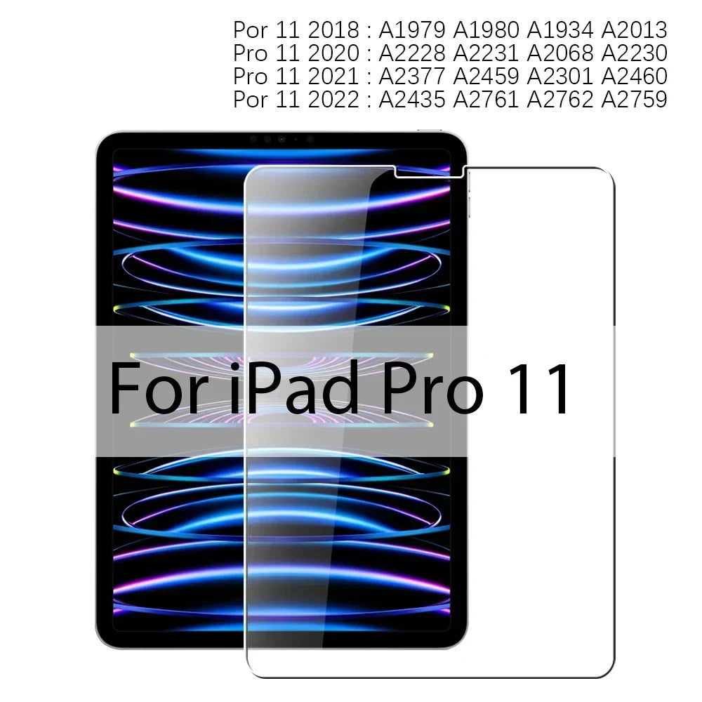 3PCS Tempered Glass For Ipad Pro 13 12.9 11 6th M4 M2 2024 Air 5 4 3 2 1 9 9th 10 10th Gen Mini 6 10.9 10.2 9.7 Screen Protector