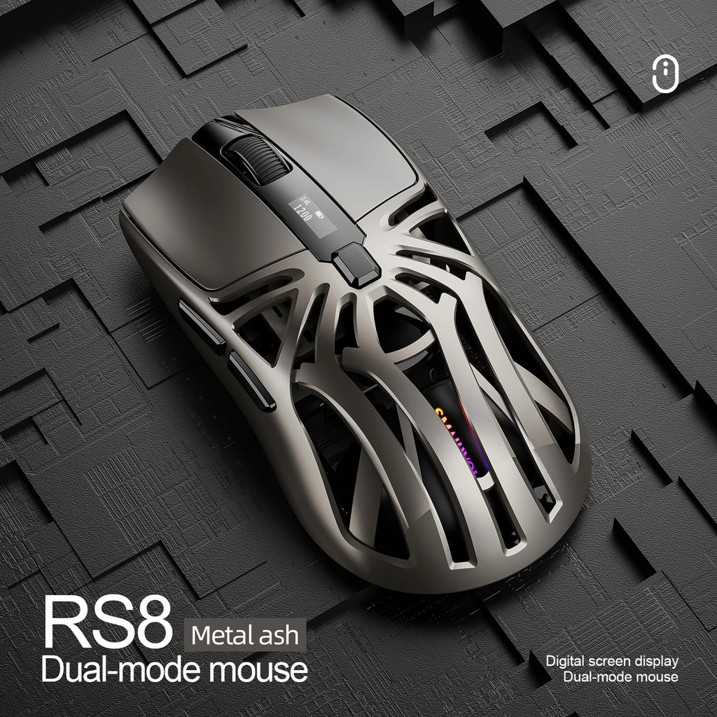 SMAILWOLF RS8  1000Hz Bluetooth mouse, 10000dpi, three-mode connection, lightweight macro gaming mouse notebook computer