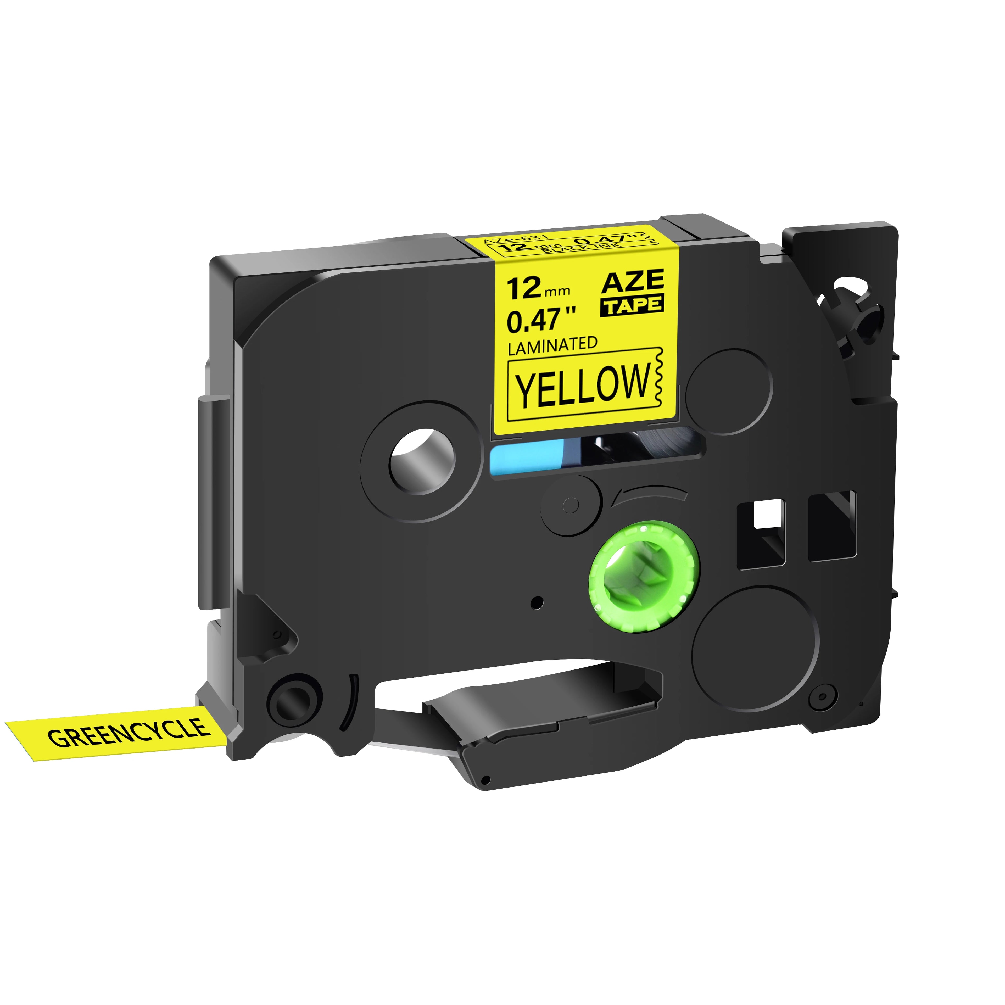 GREENCYCLE 1Pcs 6mm/9mm/12mm 231 Label Tape Compatible for Brother P-Touch Label Maker for TZ TZE 131 231 431 531 631 731 Ribbon