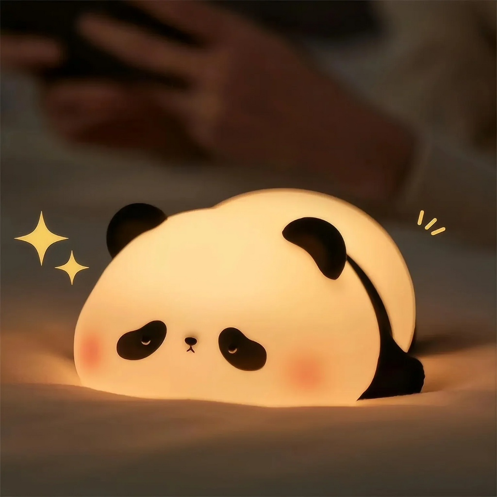 LED Night Light Cute Panda Sheep Rabbit Touch Silicone Nightlights USB Rechargeable For Bedroom Decoration Kids Birthday Gift