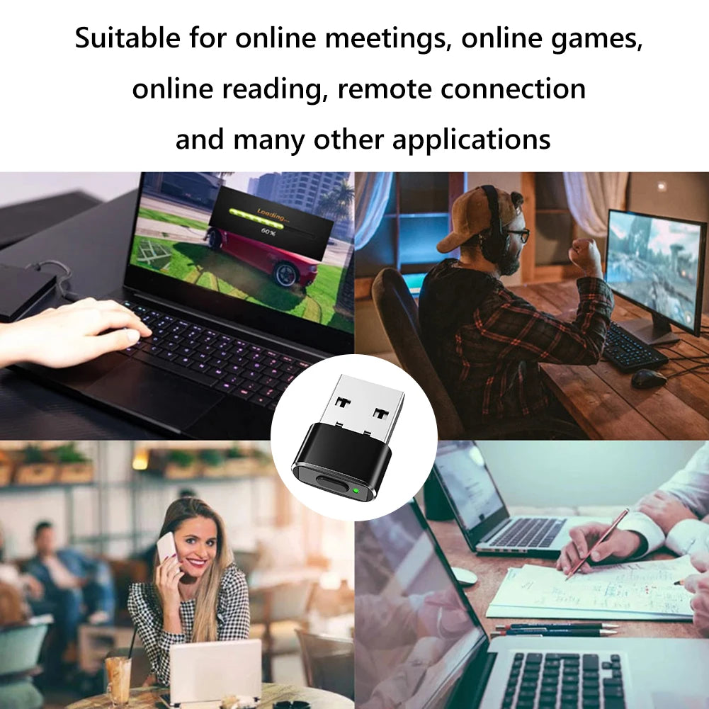 Mouse Jiggler Undetectable Automatic Mover USB Port Shaker Wiggler for PC Laptop Keeps Computer Awake Simulate Mouse Movement