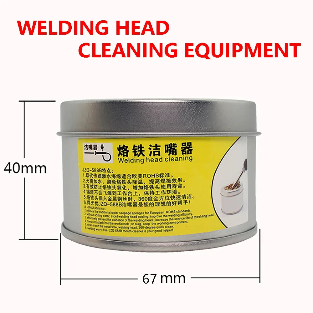 Soldering Iron Cleaning Ball Cleaning Nozzle Tip Desoldering Soldering Solder Iron Tip Copper Wire Cleaner Ball Metal Dross Box