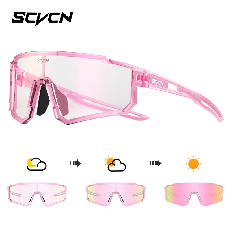 SCVCN new Outdoor Cycling Sunglasses Men MTB Bike Glasses  Sports Mountain Climbing fishing Women Bicycle Cycling UV400 Goggles