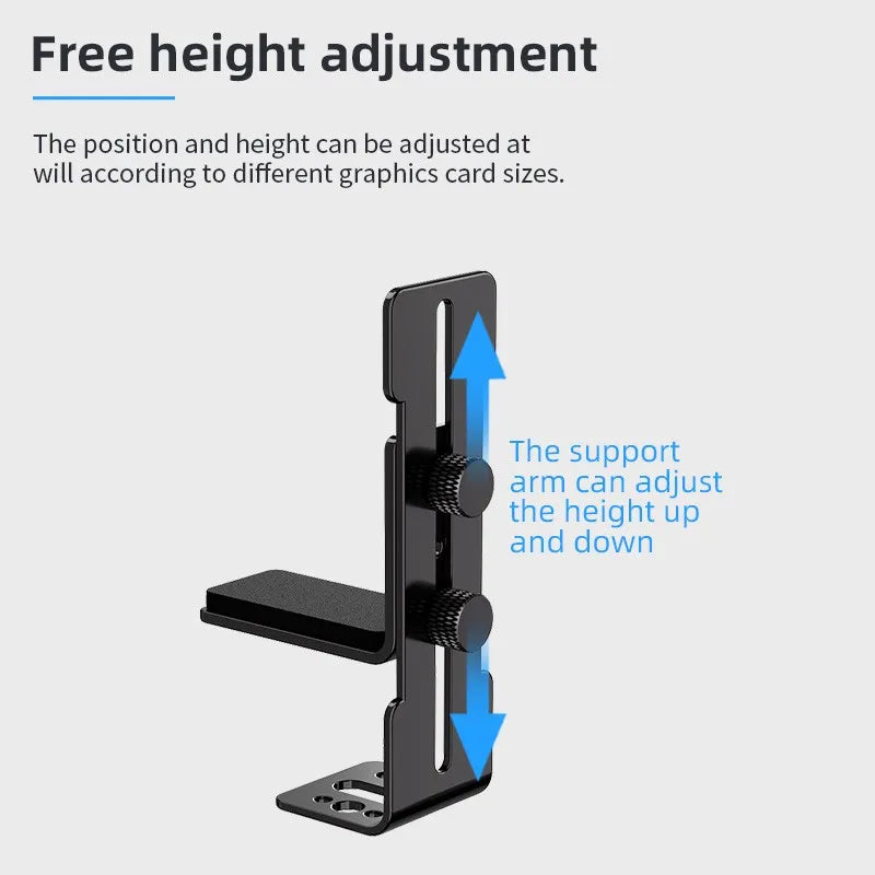LDPCSJ VC-5 Graphics Card Holder Adjustable Jack GPU Video Card Bracket Prevent Sagging for ITX/ATX Desktop PC Case Accessory