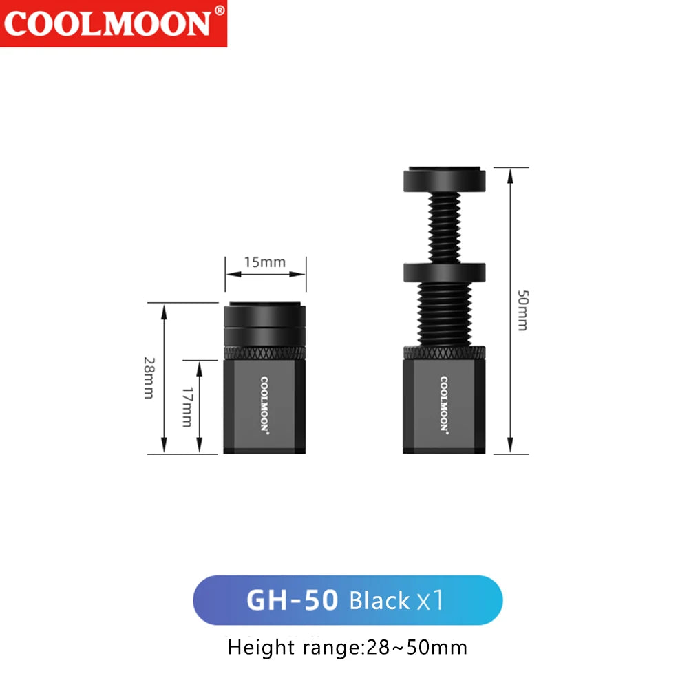 COOLMOON 50-120mm Graphics Card Holder Video card holder Vertical bracket Aluminum Alloy Card GPU Holder Support Desktop PC Case