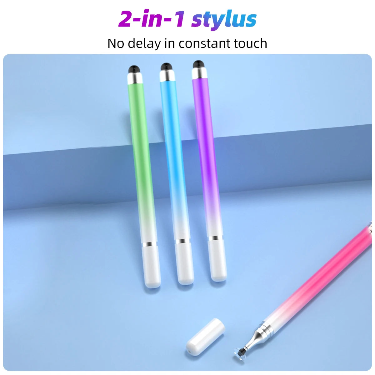 2 in 1 Stylus Pen for Mobile Phone Tablet Capacitive Touch Pencil For iPhone Samsung Android Drawing Screen Pencil