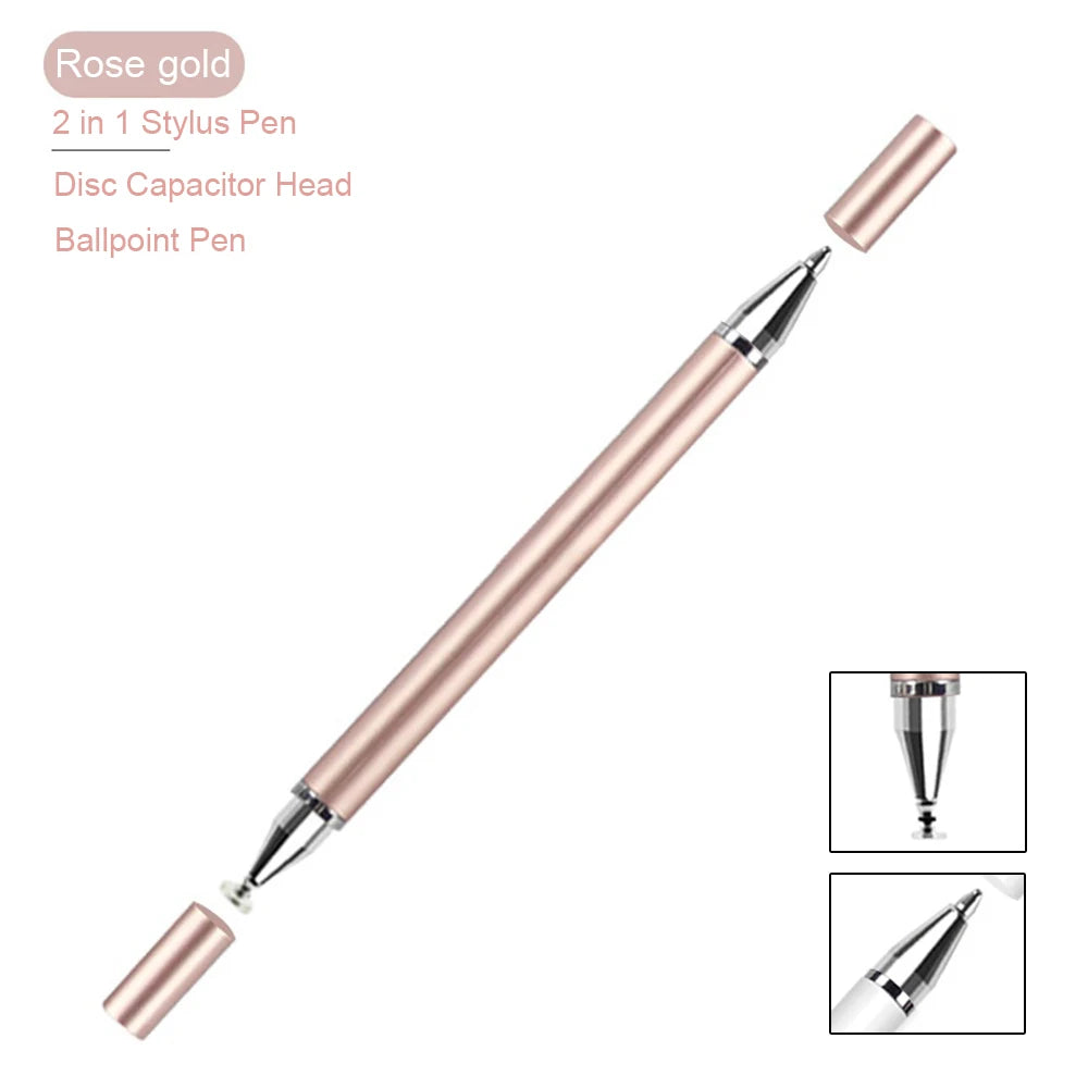 2 in 1 Universal Stylus Pen For Tablet Mobile Android ios Phone iPad Accessories Drawing Tablet Capacitive Screen Touch Pen