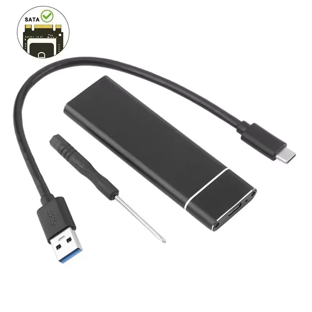 M2 NVMe SSD Enclosure 10Gbps PCIe SSD Case Portable Box USB C USB 3.1 Tool Free External Adapter with Heat Sink Pad for M.2 SSD