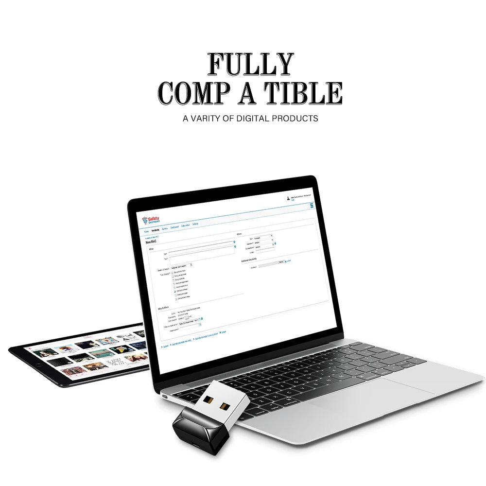 Black Mini Pen Drive 128GB High Speed Memory Stick Pen drive 64GB USB 2.0 Oval Flash Drive Convenient Business Gifts Key Chain