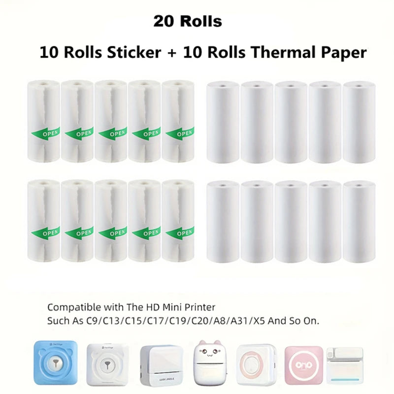 Printing Paper Convenient For Pocket Printers Student Wrong Question Thermal Bluetooth Mobile Phone Photo Data Note Print Camera