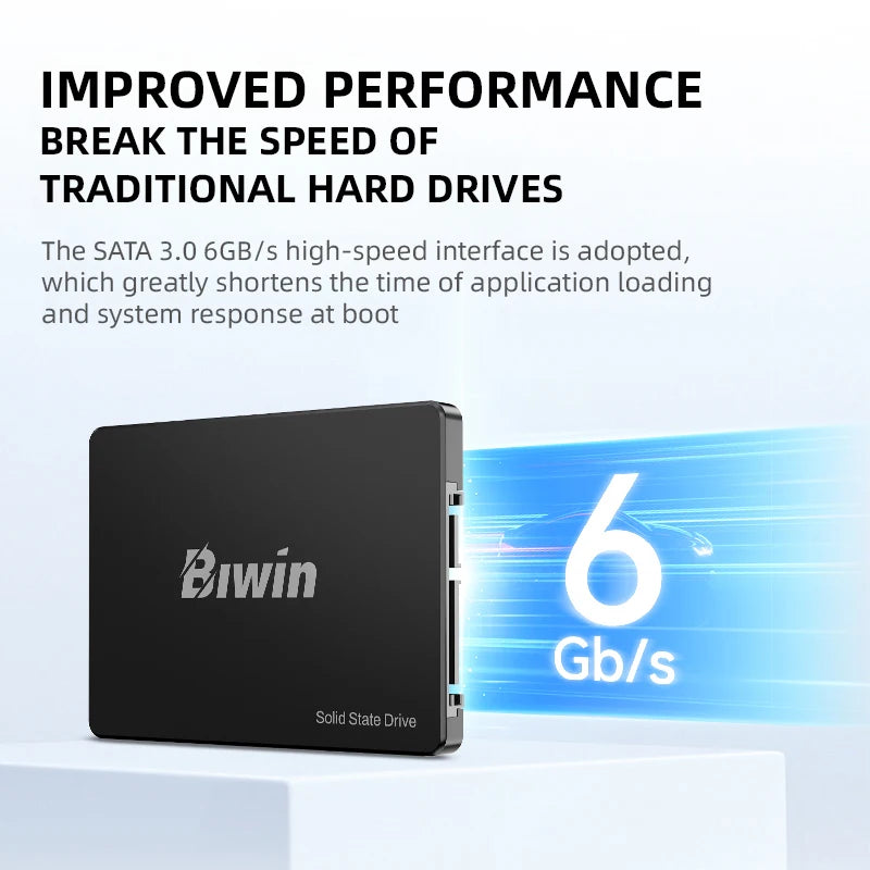 BIWIN SATA III SSD 2.5” Internal Solid State Drive 128GB 256GB 512GB 1TB 2TB UP to 550MB/s for Laptop Desktops
