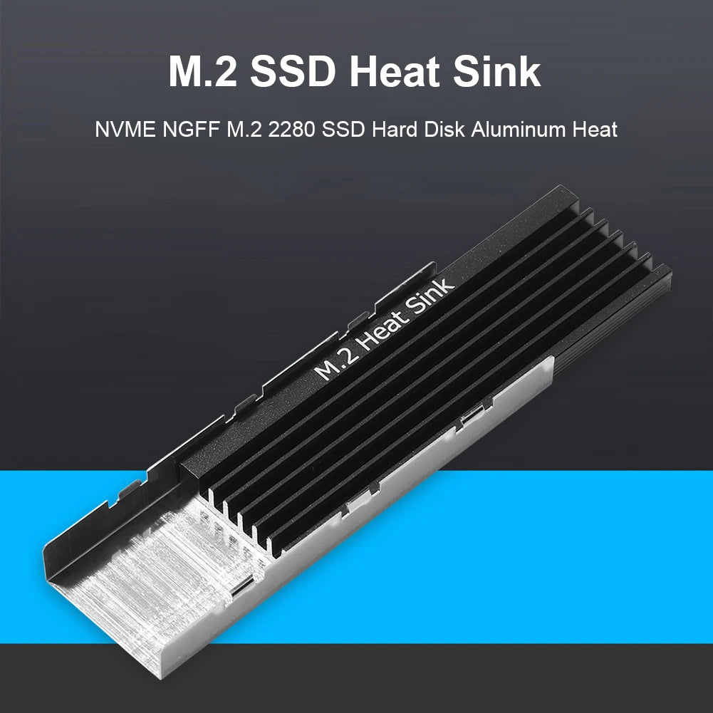 M.2 SSD NVMe Heat Sink M2 2280 Solid State Hard Disk Aluminum Heatsink Gasket with Silicone Thermal Pad PC Accessories