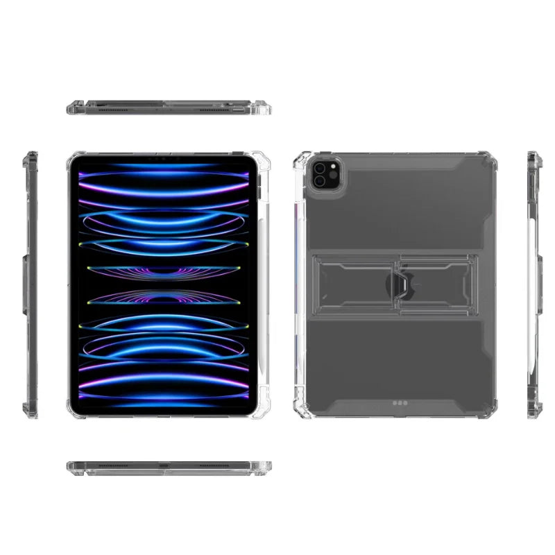 For iPad Case 2022 Pro 11 10th Generation 10.9 Air 5 4 10.2 7/9th 2021 Mini 6 10.5 2018 9.7 5th 6th 12 9 Transparent Cover Funda