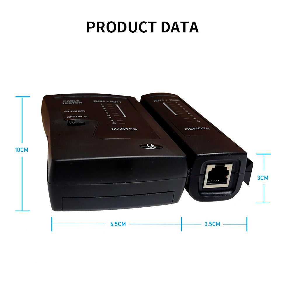 Network Ethernet Cable Tester for RJ11 RJ12 LAN RJ45 Cat5 Cat5e Cat6 Cat6a Cat7 UTP/ STP Shielded Cable and RJ11 RJ12 Telephone