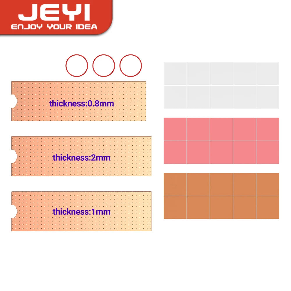 JEYI Copper M.2 Heatsink, NVMe 2280 SSD Copper Cooler Solid State Disk Radiator with Thermal Silicone Pad for Laptop Desktop